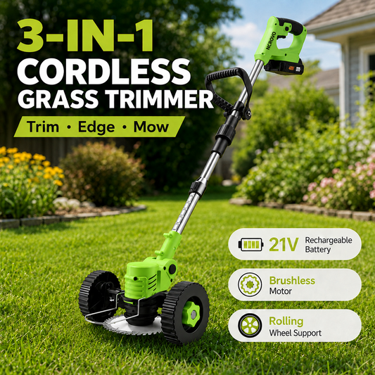 3-in-1 Cordless String Trimmer, Edger & Mini Mower