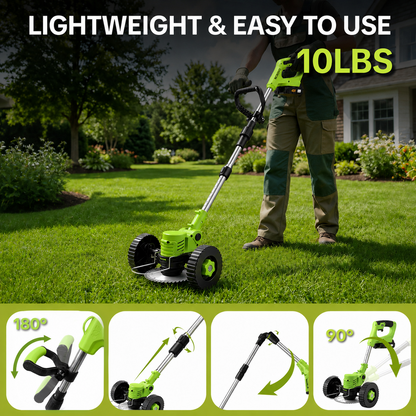 3-in-1 Cordless String Trimmer, Edger & Mini Mower